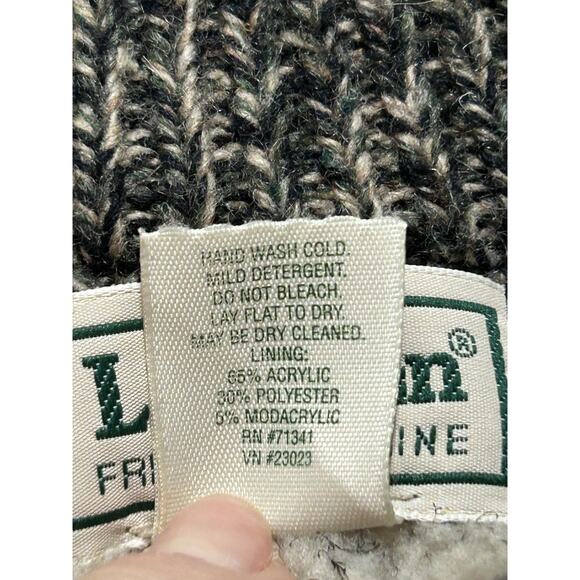 Vintage LL Bean Sweater Vest Mens XL Tall Wool Knit Full Zip Pockets USA Gray - Picture 5 of 8
